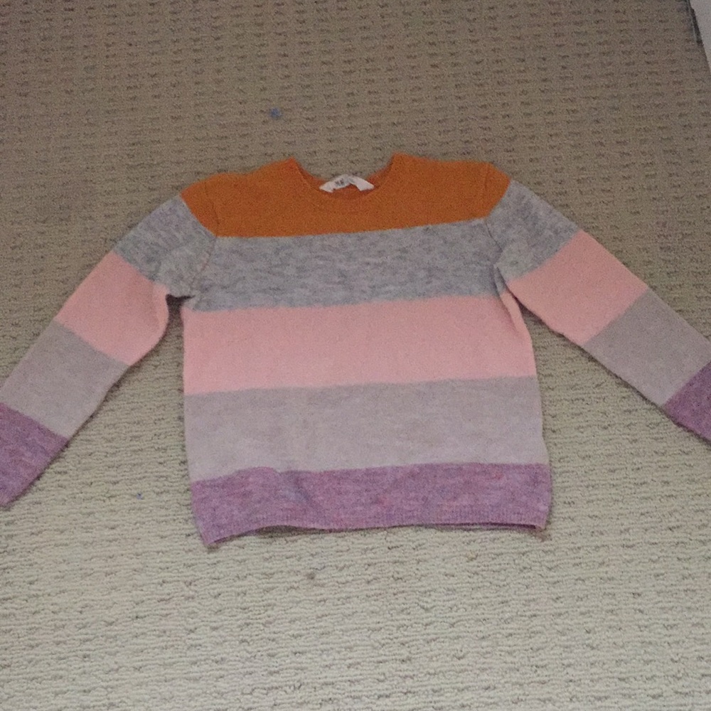 A striped sweater